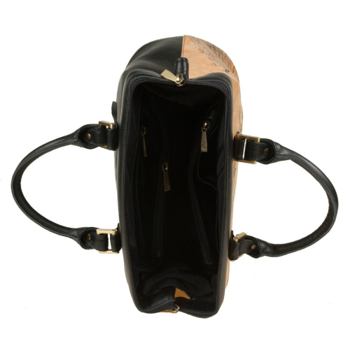 Сумка-саквояж из натуральной кожи с рисунком "Лиса пилот" — женская кожаная сумка саквояж ручной работы с рисунком и вышивкой на заказ фото 4