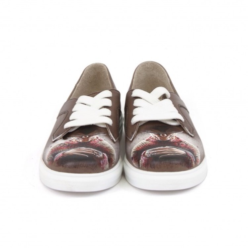 Легкие кеды "Кошмар на улице Вязов" - кожаные женские кеды и слипоны ручной работы с рисунком на заказ | Sumnizza фото 3