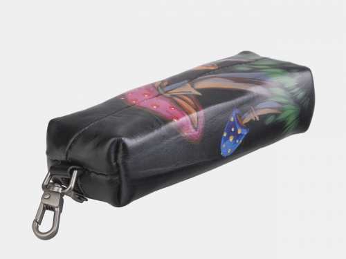 Ключница "Алиса Грибы" - кожаная ключница ручной работы с рисунком на заказ |  Sumnizza фото 2