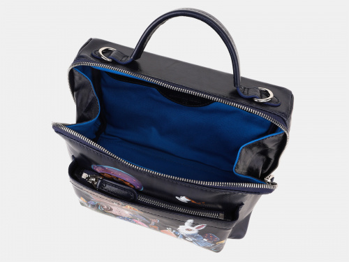 Дизайнерская сумочка ручной работы с рисунком акрилом «Алиса» на заказ | Sumnizza фото 4