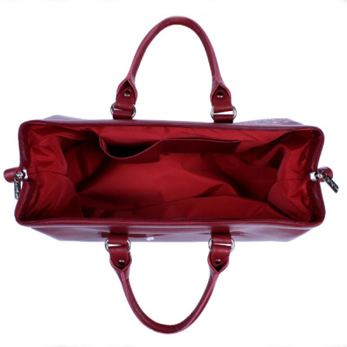 Женский саквояж из натуральной кожи с рисунком "Розовый цвет" - кожаный дорожный саквояж ручной работы с рисунком на заказ |  Sumnizza фото 4