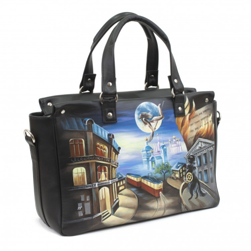 Комплект кожаные сапоги и сумка "Мастер и Маргарита" - кожаный женский набор рюкзак и ботинки ручной работы с рисунком |  Sumnizza фото 5