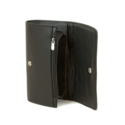 Большой женский кошелек с росписью ручной работы "Любимец мопс" - кожаный женский кошелек-портмоне ручной работы с рисунком на заказ |  Sumnizza фото 3