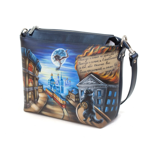 Женская сумка с росписью "Мастер и Маргарита" на заказ | Sumnizza