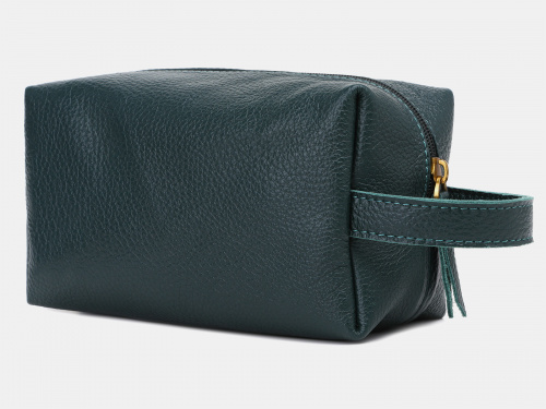 Женская кожаная косметичка "Изумруд" - кожаная женская косметичка ручной работы с рисунком на заказ |  Sumnizza фото 3