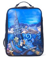 Рюкзак сумка женский с рисунком "Подводный мир" ручной работы с рисунком на заказ