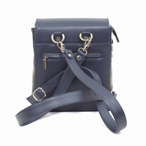 Кожаная сумка-рюкзак с рисунком "Кот Бегемот" ручной работы с рисунком и вышивкой на заказ
 фото 8