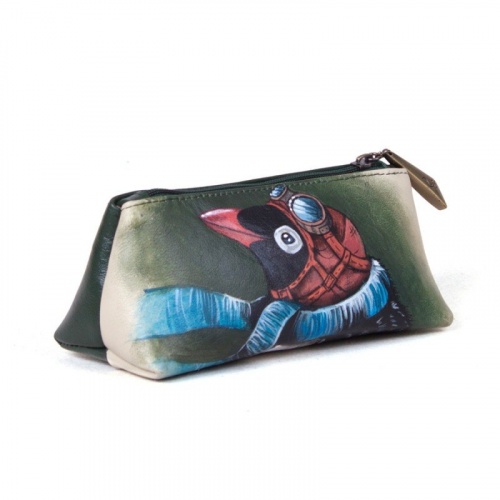 Футляр для очков "Ворон" - кожаный женский и мужской футляр для очков ручной работы с рисунком на заказ |  Sumnizza фото 3