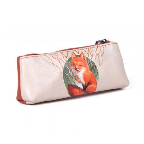 Футляр для очков "Лисенок" - кожаный женский и мужской футляр для очков ручной работы с рисунком на заказ |  Sumnizza фото 3