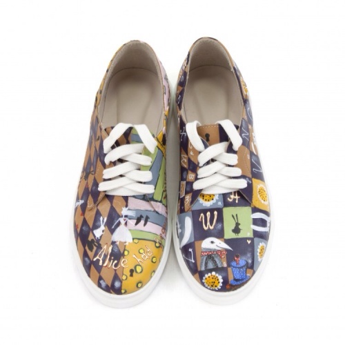 Обувь кеды "Алиса в стране чудес" - кожаные женские кеды и слипоны ручной работы с рисунком на заказ | Sumnizza фото 6