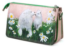 Эксклюзивный кожаный клатч с ручной росписью портретов собачек — сумка ручной работы с рисунком на заказ
