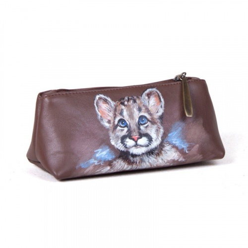 Футляр для очков "Котенок" - кожаный женский и мужской футляр для очков ручной работы с рисунком на заказ |  Sumnizza фото 3