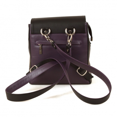 Кожаная сумка-рюкзак с рисунком "Кот Бегемот" ручной работы с рисунком и вышивкой на заказ
 фото 4