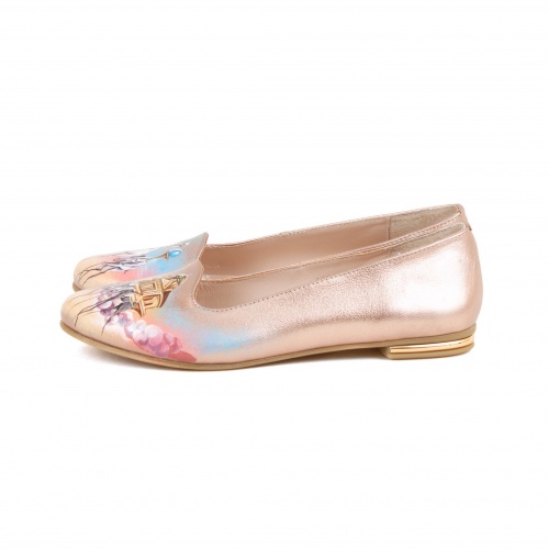 Комплект балетки и сумка-планшет "Дали" - кожаный женский набор рюкзак и ботинки ручной работы с рисунком |  Sumnizza фото 3