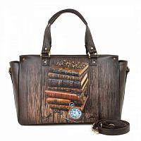 Сумка чехол для ноутбука "Стопка книг" с рисунком ручной работы на заказ
