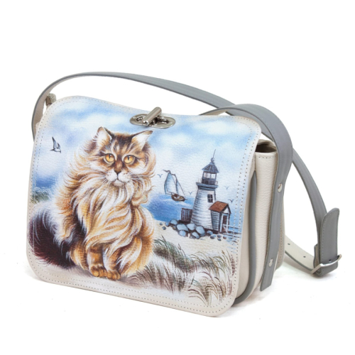 Женская сумка на плечо "Морской котик" — кросс боди с принтом на заказ