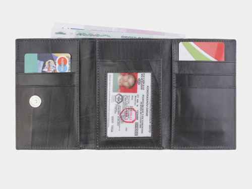 Женский кошелёк с рисунком кошечки "Знакомство" - кожаный женский кошелек-портмоне ручной работы с рисунком на заказ |  Sumnizza фото 3