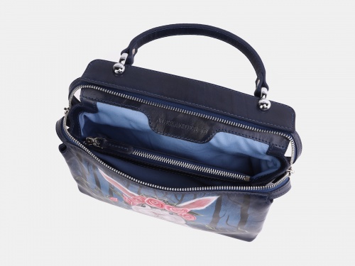 Синяя женская сумка через плечо "Кролик в стране чудес" на заказ | Sumnizza фото 3