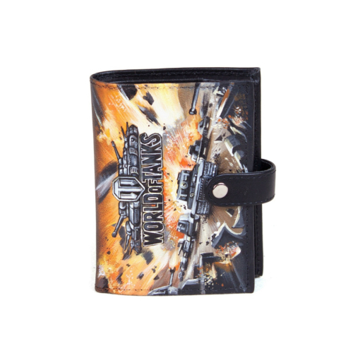 Мужской кожаный кошелек портмоне с рисунком "World of Tanks" - кожаный женский кошелек-портмоне ручной работы с рисунком на заказ |  Sumnizza