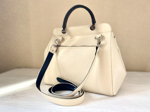 Женская кожаная сумка-портфель с рисунком ручной работы 'Кокетка' - изготовление кожаной женской сумки ручной работы с рисунком | Сумки с принтом на заказ - Sumnizza фото 3