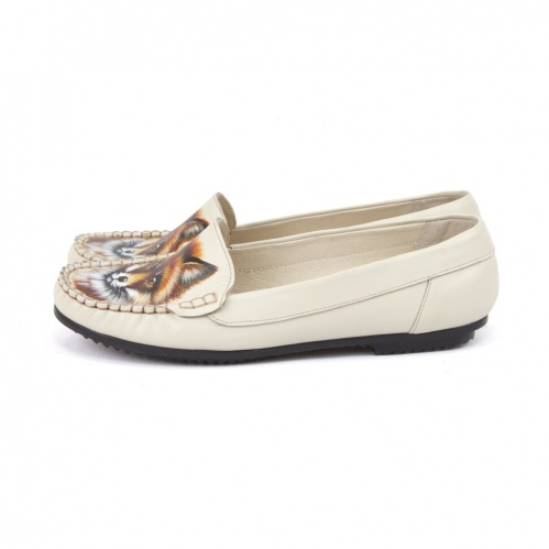 Кожаные мокасины "Лисица" - кожаные и замшевые мокасины ручной работы с рисунком на заказ | Sumnizza фото 3