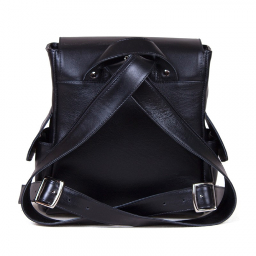 Кожаная сумка рюкзак с росписью "Лиса пилот" ручной работы с рисунком и вышивкой на заказ
 фото 8