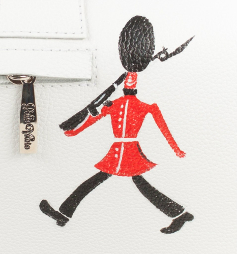 Женская кожаная сумка через лечо с рисунком ручной работы "Великобритания" — кросс боди с принтом на заказ фото 5