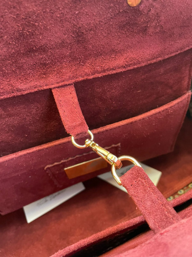 Большая сумка шоппер с вышивкой "Сердце" - кожаная и замшевая женская сумка шоппер ручной работы с рисунком и вышивкой на заказ фото 2