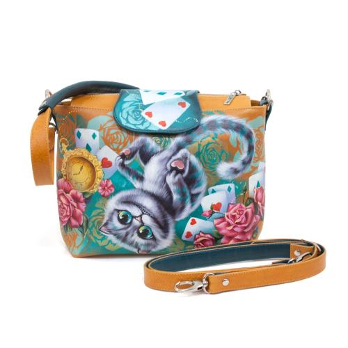 Женская сумка на клапане "Веселый Чешир" на заказ | Sumnizza фото 2