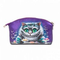 Женская косметичка с рисунком ручной работы "Чеширский кот" ручной работы с рисунком на заказ
