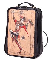 Стильная сумка рюкзак с росписью "Joker" ручной работы с рисунком на заказ