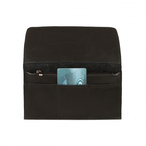 Женский кожаный тонкий кошелек с росписью "Свидание в Париже" - кожаный женский кошелек-портмоне ручной работы с рисунком на заказ |  Sumnizza фото 2