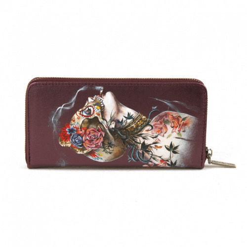 Кожаный кошелек с рисунком девушки "Любовь и смерть" - кожаный женский кошелек-портмоне ручной работы с рисунком на заказ |  Sumnizza