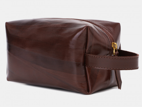 Женская кожаная косметичка "Молочный шоколад" - кожаная женская косметичка ручной работы с рисунком на заказ |  Sumnizza фото 3