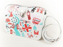 Женская кожаная сумка через лечо с рисунком ручной работы "Великобритания" — кросс боди с росписью и вышивкой на заказ