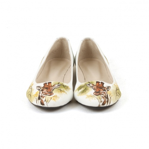 Балетки и полукруглая сумка "Сафари" - кожаный женский набор рюкзак и ботинки ручной работы с рисунком |  Sumnizza фото 3