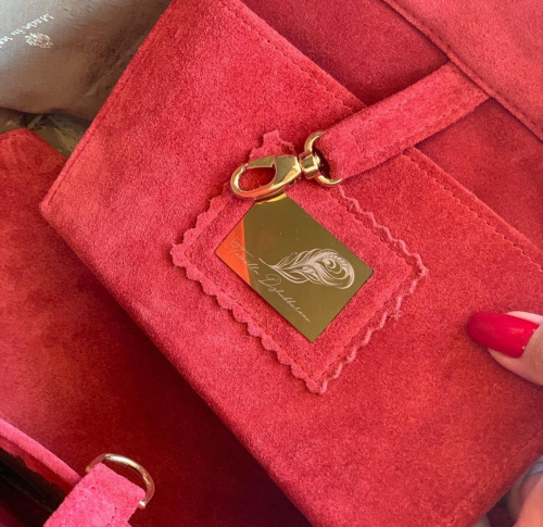 Замшевая сумка шоппер ручной работы с вышивкой и кисточкой «Белый кролик» на заказ - кожаная и замшевая женская сумка шоппер ручной работы с рисунком и вышивкой на заказ фото 7