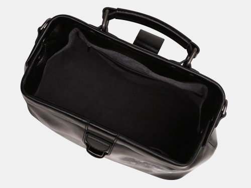 Женский кожаный саквояж "Маргарита и Кот Бегемот" — женская кожаная сумка саквояж ручной работы с рисунком и вышивкой на заказ фото 8