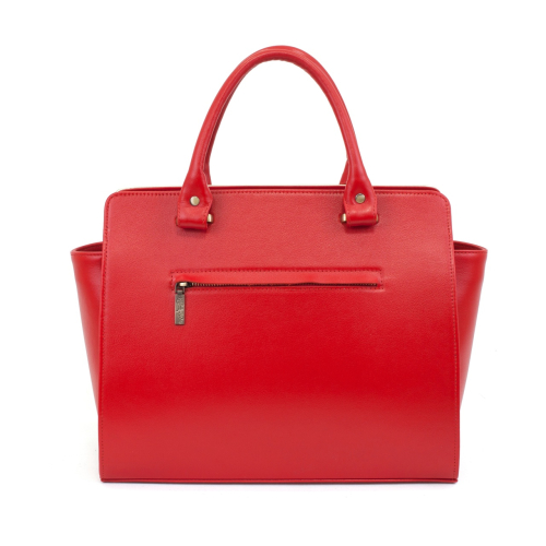 Женская кожаная сумка с аппликацией ручной работы «Красный мак» на заказ | Sumnizza фото 4