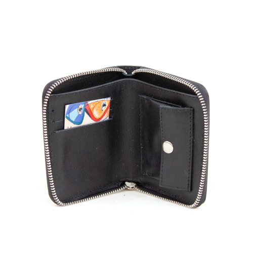 Кожаный кошелек для мужчин ручной работы с рисунком "Девушка и волк" - кожаный женский кошелек-портмоне ручной работы с рисунком на заказ |  Sumnizza фото 2