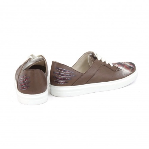 Легкие кеды "Кошмар на улице Вязов" - кожаные женские кеды и слипоны ручной работы с рисунком на заказ | Sumnizza фото 7