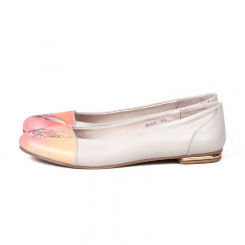 Красивые балетки "Бабочка" - кожаные женские балетки ручной работы с рисунком на заказ |  Sumnizza фото 3