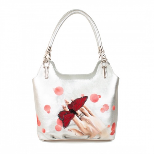 Кожаная женская сумка мешок "Лёгкая красота" - кожаная женская сумка хобо, сумка мешок ручной работы с рисунком на заказ |  Sumnizza