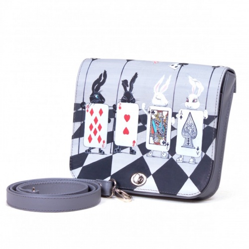 Женская кожаная сумка через плечо с рисунком ручной работы "Живая колода" — кросс боди с принтом на заказ фото 3