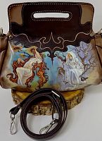 Женская сумка ручной работы с рисунком на заказ "Зима и Лето" на заказ