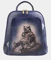 Женский рюкзак красивый стильный с росписью "Кот Бегемот" ручной работы с рисунком на заказ | Купить в Sumnizza