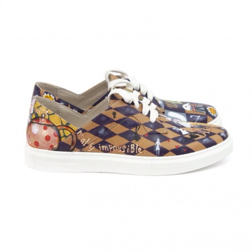 Обувь кеды "Алиса в стране чудес" - кожаные женские кеды и слипоны ручной работы с рисунком на заказ | Sumnizza фото 3