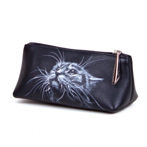 Футляр для очков "Усатое счастье" - кожаный женский и мужской футляр для очков ручной работы с рисунком на заказ |  Sumnizza фото 2