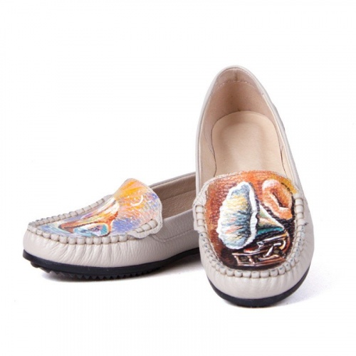 Мокасины "Морская нимфа" - кожаные и замшевые мокасины ручной работы с рисунком на заказ | Sumnizza фото 6