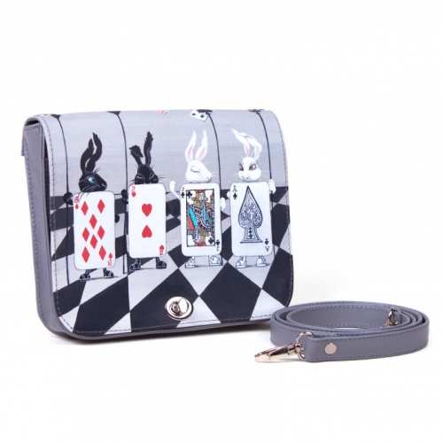 Женская кожаная сумка через плечо с рисунком ручной работы "Живая колода" — кросс боди с принтом на заказ